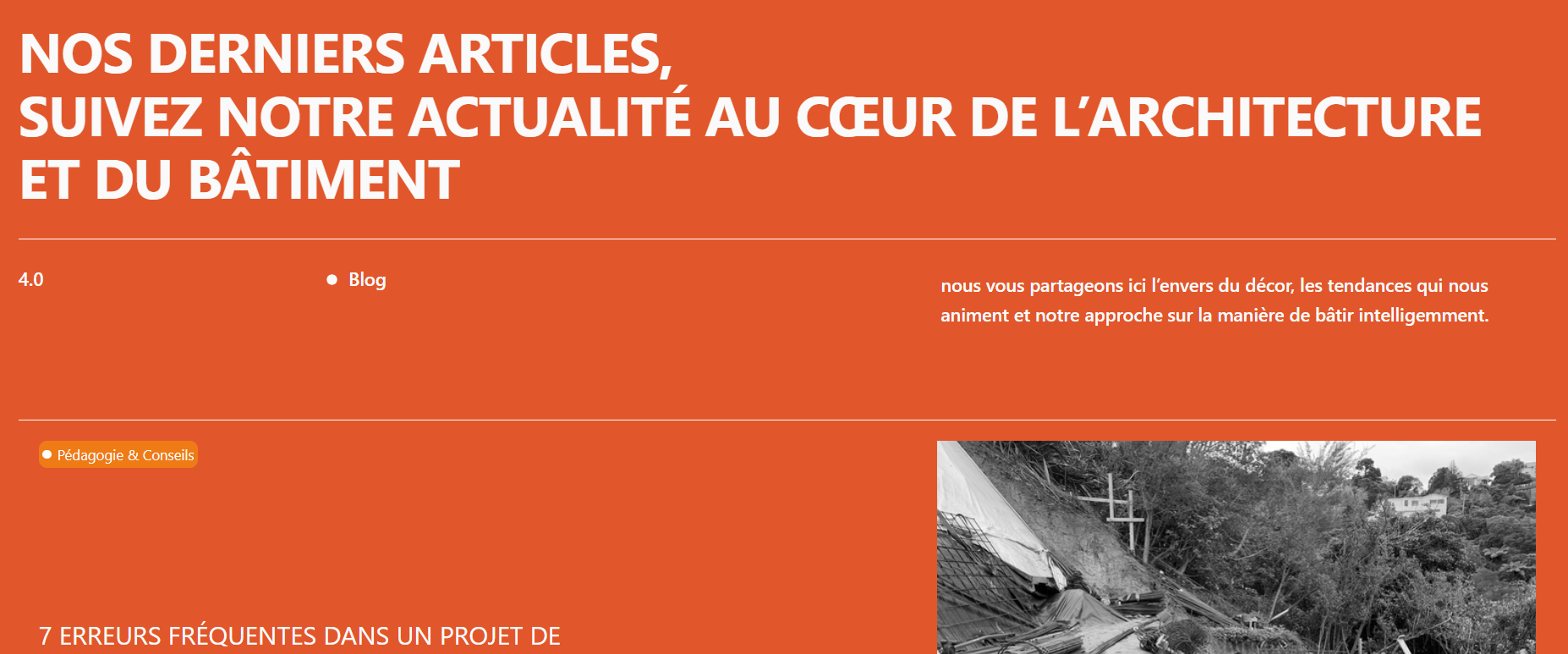 Durand Construction - Section blog